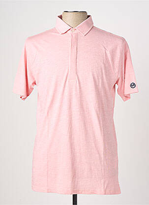 Polo tissage jersey manches courtes rose EUROPANN homme