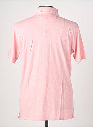 Polo tissage jersey manches courtes rose EUROPANN homme