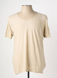 T-shirt coupe cintrée manches courtes beige EUROPANN homme