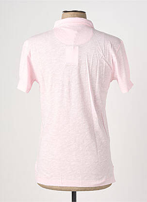 Polo coupe cintrée manches courtes rose EUROPANN homme