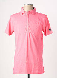 Polo coupe cintrée manches courtes rose EUROPANN homme