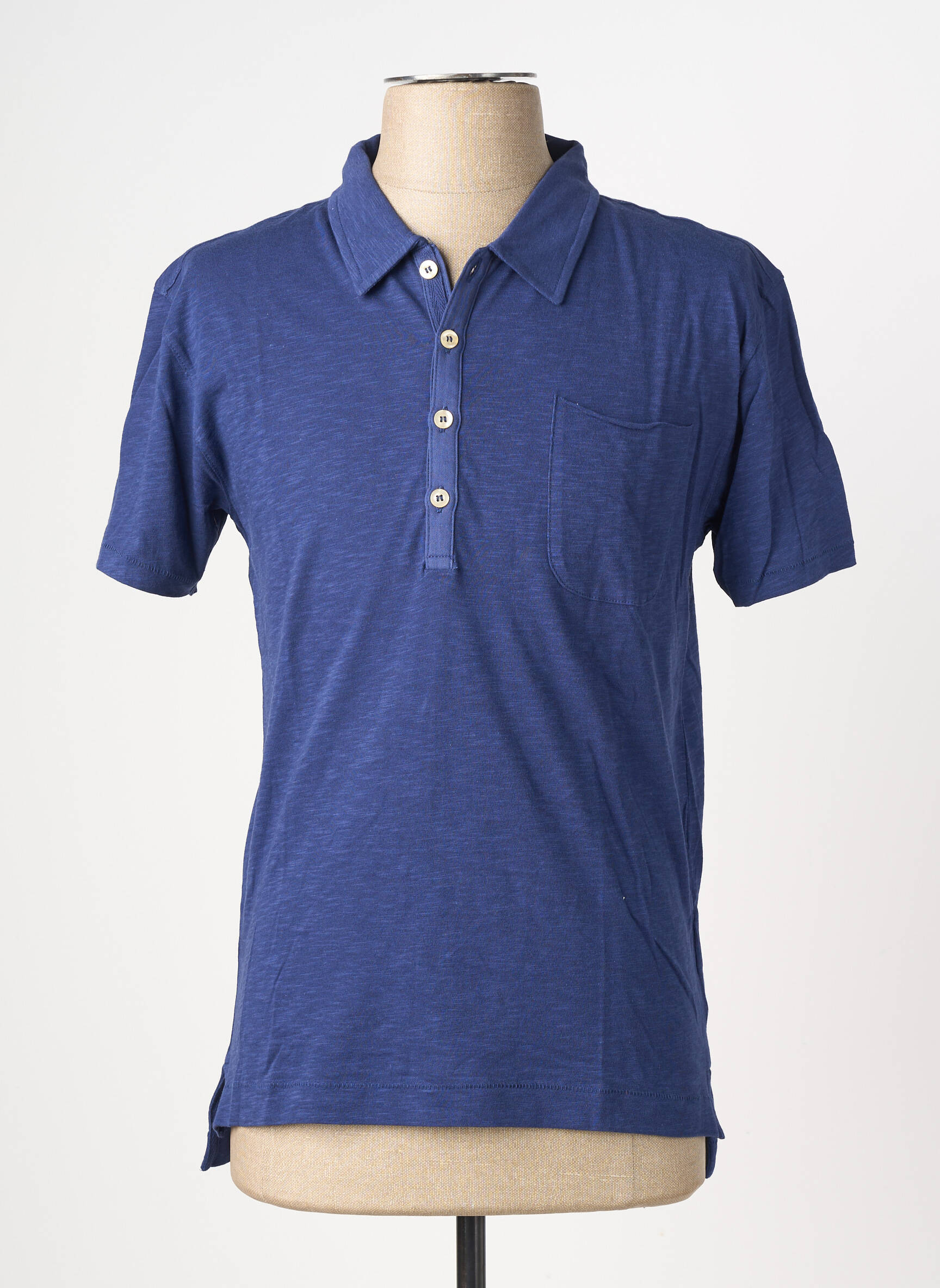 Polo coupe cintrée manches courtes bleu fonce EUROPANN homme