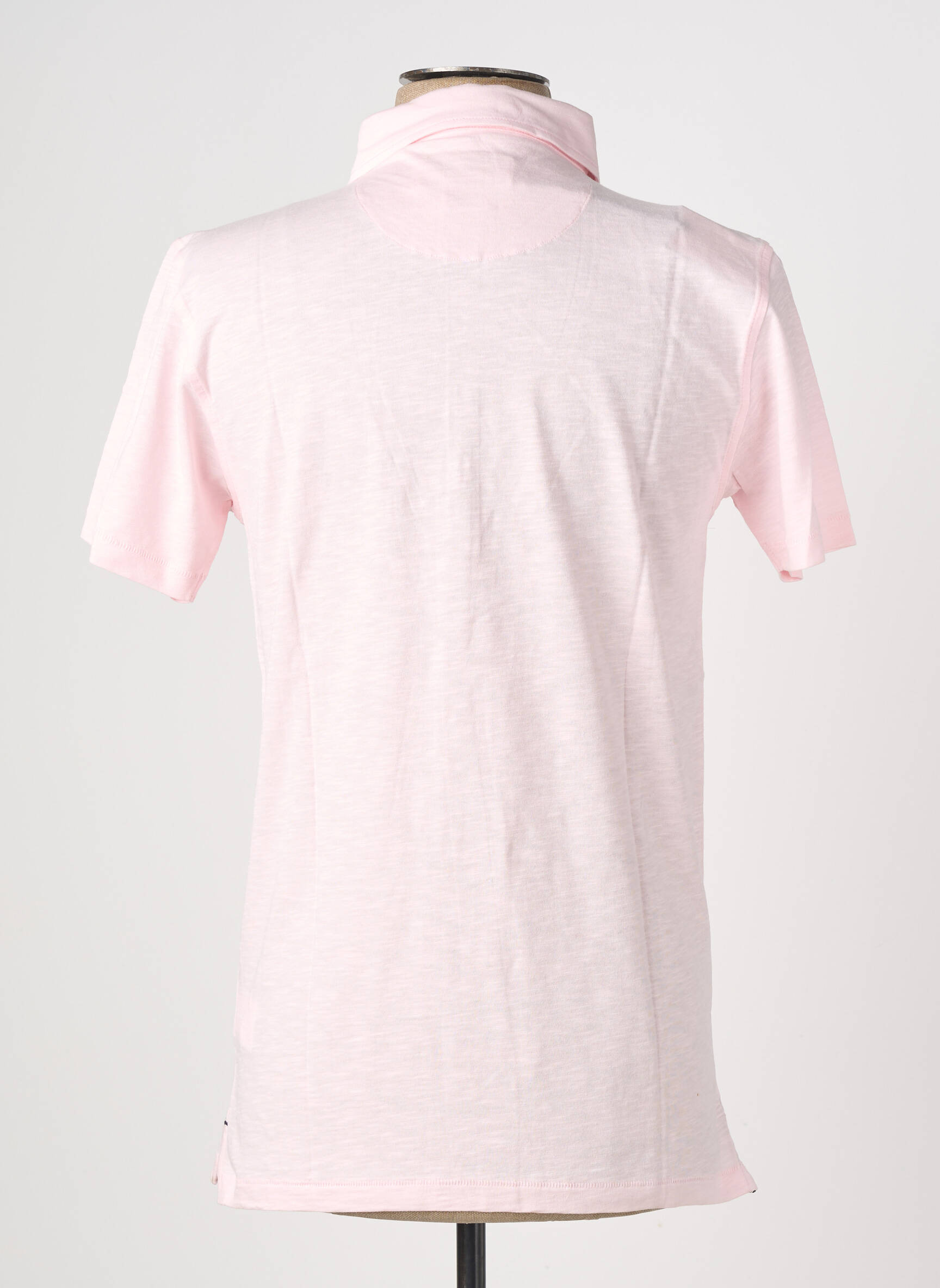 Polo coupe cintrée manches courtes rose clair EUROPANN homme