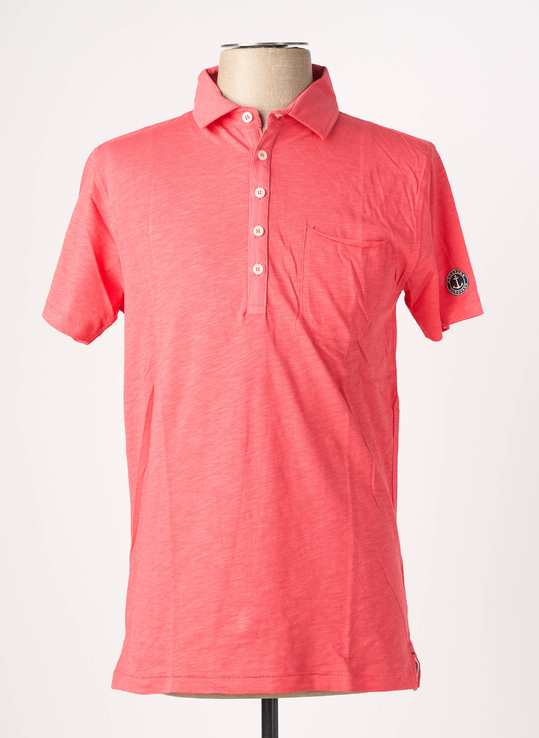 Polo coupe cintrée manches courtes noir EUROPANN homme