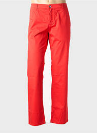 Pantalon chino tissage popeline taille normale rouge EUROPANN homme