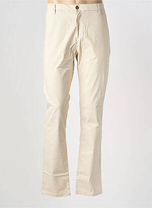 Pantalon chino tissage popeline taille normale beige EUROPANN homme