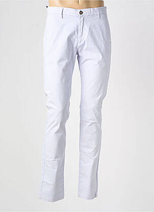 Pantalon chino tissage popeline taille normale violet EUROPANN homme