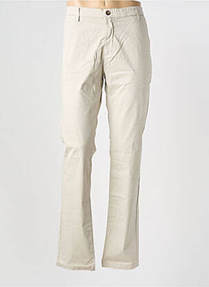 Pantalon chino tissage popeline taille normale beige EUROPANN homme