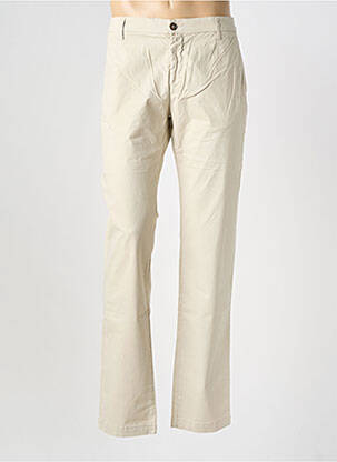 Pantalon chino tissage popeline taille normale beige EUROPANN homme