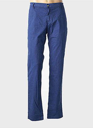 Pantalon chino tissage popeline taille normale bleu fonce EUROPANN homme