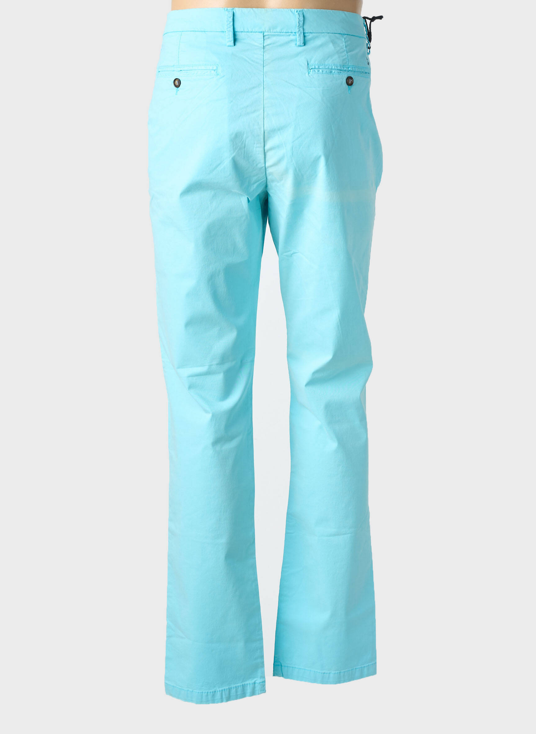 Pantalon chino tissage popeline taille normale bleu clair EUROPANN homme