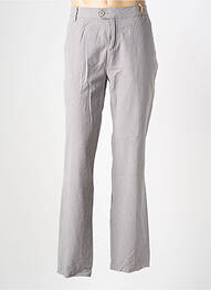 Pantalon chino tissage popeline taille normale gris EUROPANN homme
