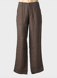 Pantalon large coupe droite taille normale marron EUROPANN homme