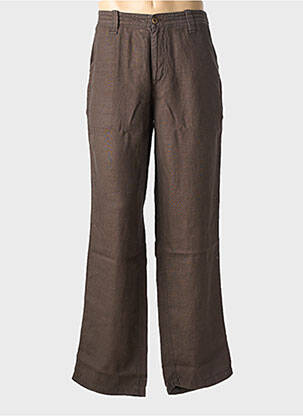Pantalon large coupe droite taille normale marron EUROPANN homme