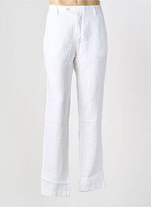 Pantalon slim tissage popeline taille normale blanc EUROPANN homme