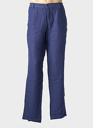 Pantalon chino tissage popeline taille normale bleu EUROPANN homme