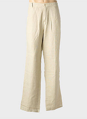 Pantalon chino tissage popeline taille normale beige EUROPANN homme