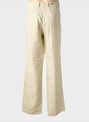 Pantalon chino tissage popeline taille normale beige EUROPANN homme