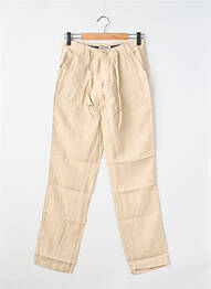 Pantalon slim tissage popeline taille normale beige EUROPANN homme