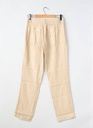 Pantalon slim tissage popeline taille normale beige EUROPANN homme