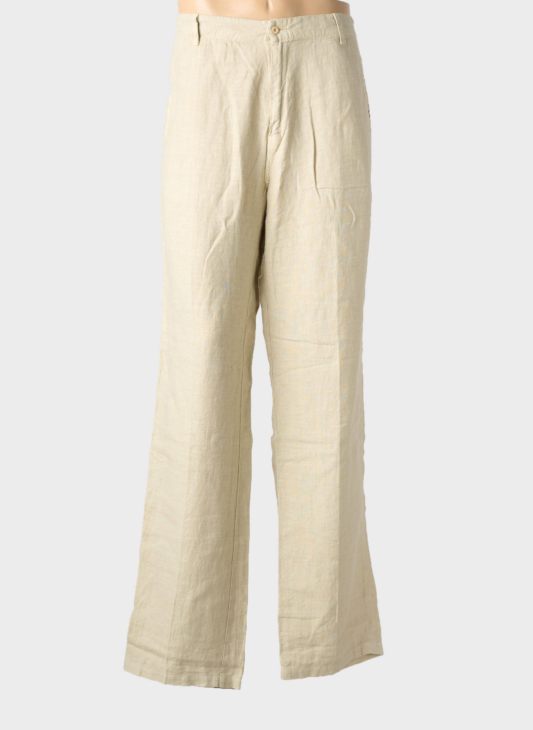 Pantalon chino tissage popeline taille normale beige EUROPANN homme