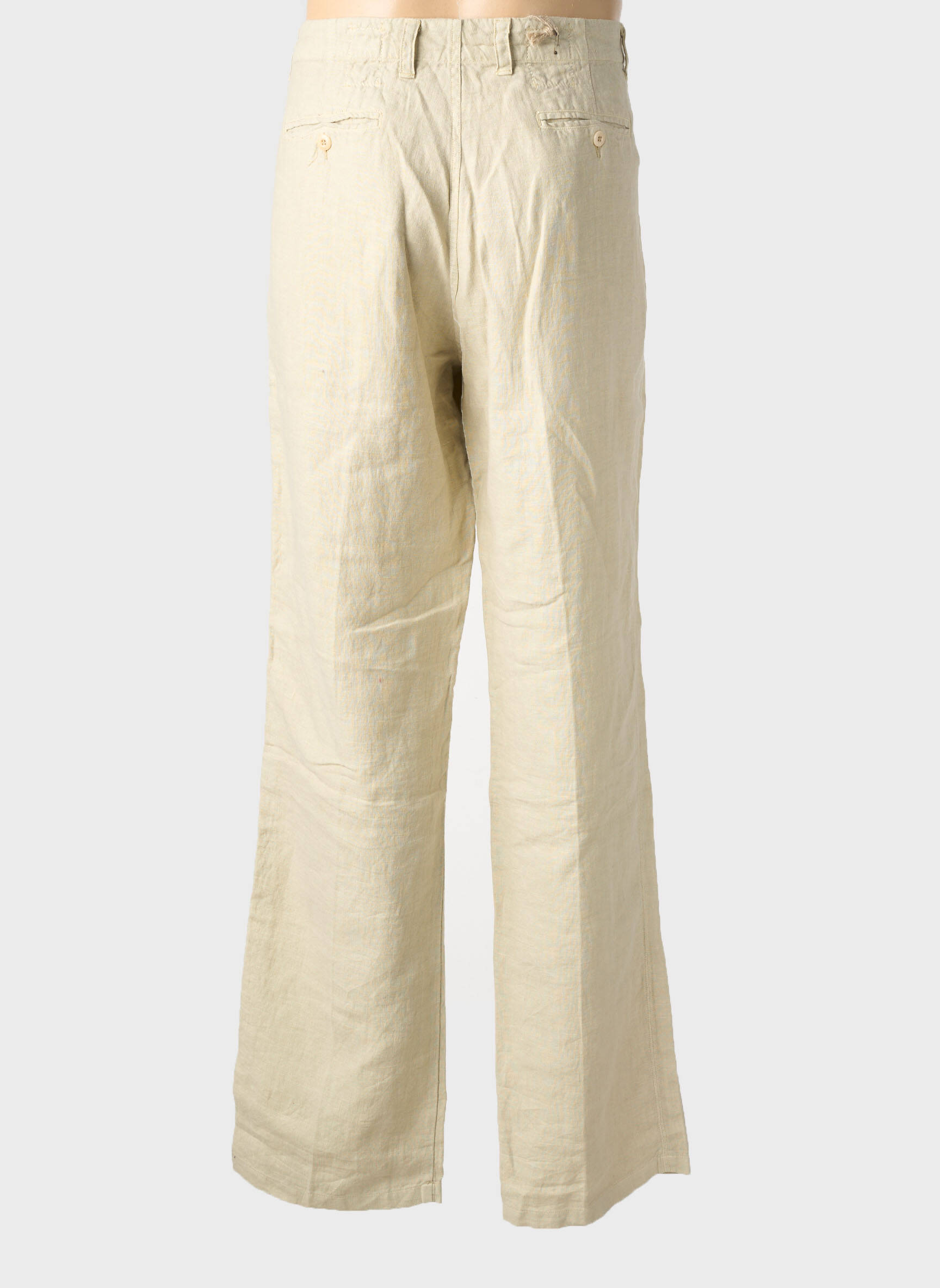 Pantalon chino tissage popeline taille normale beige EUROPANN homme