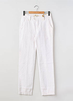 Pantalon chino tissage popeline taille normale blanc EUROPANN homme