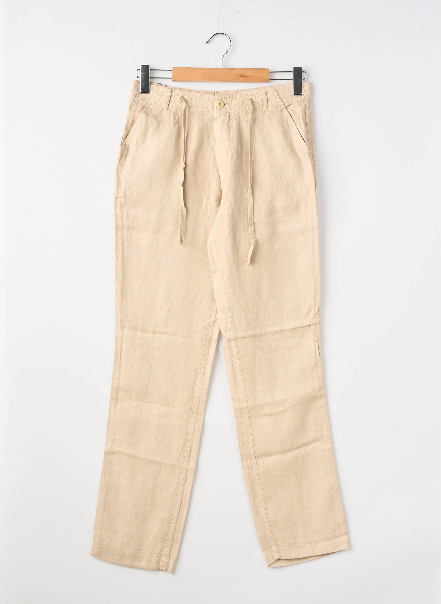 Pantalon droit taille normale taille normale beige EUROPANN homme