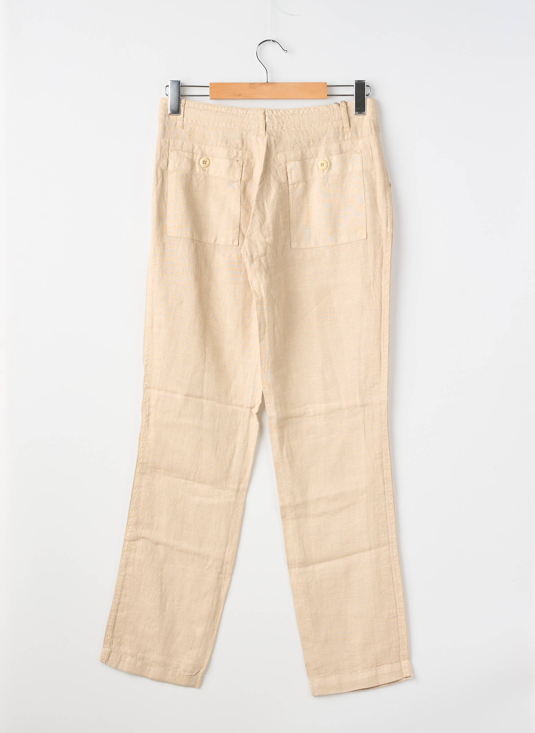 Pantalon droit taille normale taille normale beige EUROPANN homme