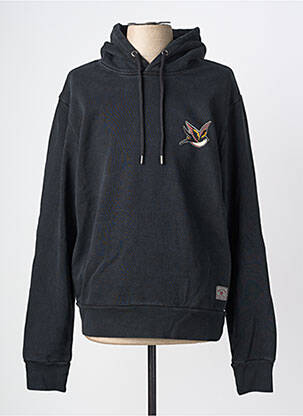 Sweat-shirt à capuche poches manches longues noir IRON AND RESIN homme