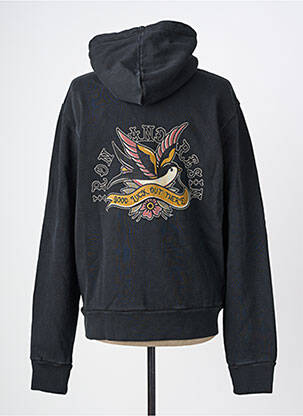 Sweat-shirt à capuche poches manches longues noir IRON AND RESIN homme