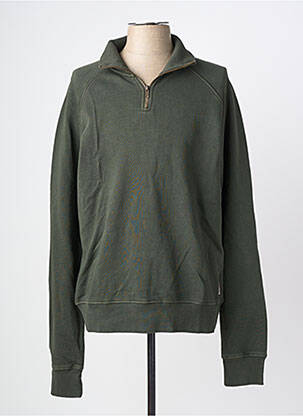 Sweat-shirt stretch manches longues vert IRON AND RESIN homme