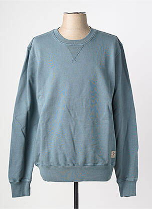 Sweat-shirt stretch manches longues bleu IRON AND RESIN homme