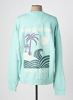 Sweat-shirt stretch manches longues bleu IRON AND RESIN homme