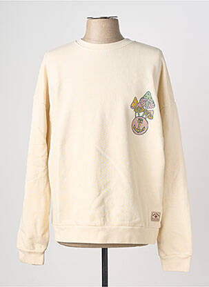 Sweat-shirt stretch manches longues beige IRON AND RESIN homme
