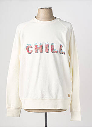 Sweat-shirt stretch manches longues beige IRON AND RESIN homme