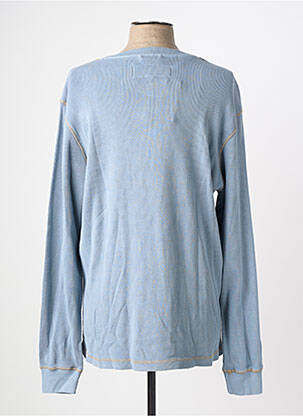 T-shirt col tunisien manches longues bleu IRON AND RESIN homme