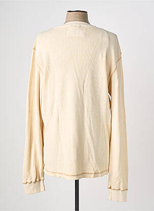 T-shirt col tunisien manches longues beige IRON AND RESIN homme