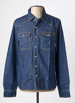 Chemise manches longues poches bleu IRON AND RESIN homme