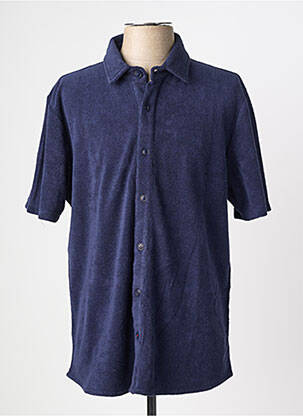 Chemise manches courtes coupe droite bleu IRON AND RESIN homme