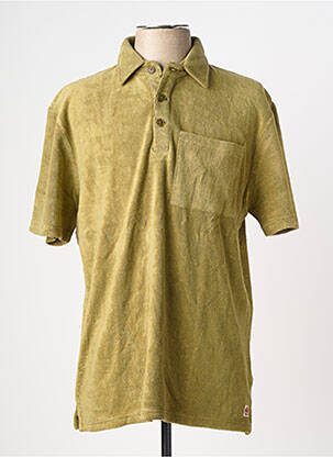 Polo tissage jersey manches courtes vert IRON AND RESIN homme