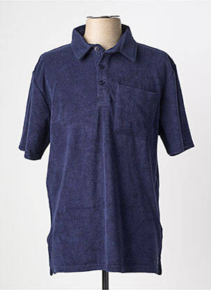 Polo tissage jersey manches courtes bleu IRON AND RESIN homme