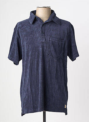 Polo tissage jersey manches courtes bleu fonce IRON AND RESIN homme