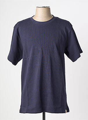 T-shirt coupe cintrée manches courtes bleu IRON AND RESIN homme