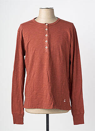 T-shirt coupe droite manches longues marron EUROPANN homme