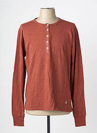 T-shirt coupe droite manches longues marron EUROPANN homme