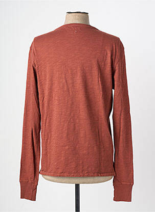 T-shirt coupe droite manches longues marron EUROPANN homme