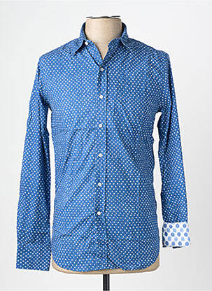 Chemise manches longues imprimé fantaisie bleu EUROPANN homme