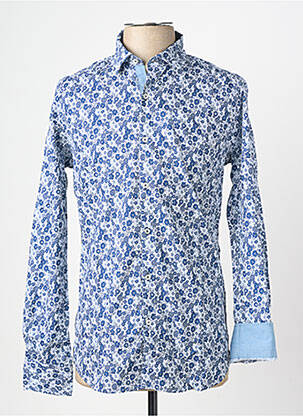 Chemise manches longues coupe cintrée bleu EUROPANN homme