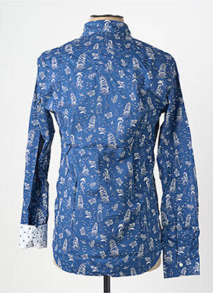 Chemise manches longues imprimé fantaisie bleu EUROPANN homme